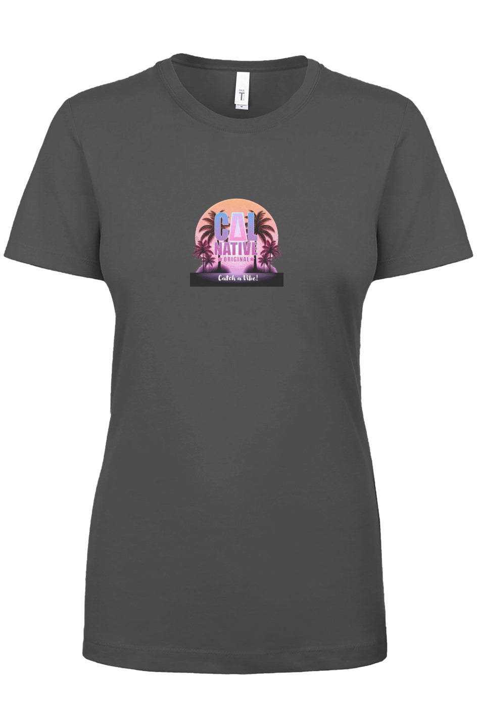 CNO- Catch a Vibe! Sun Palms Pink Womens Ideal Crew