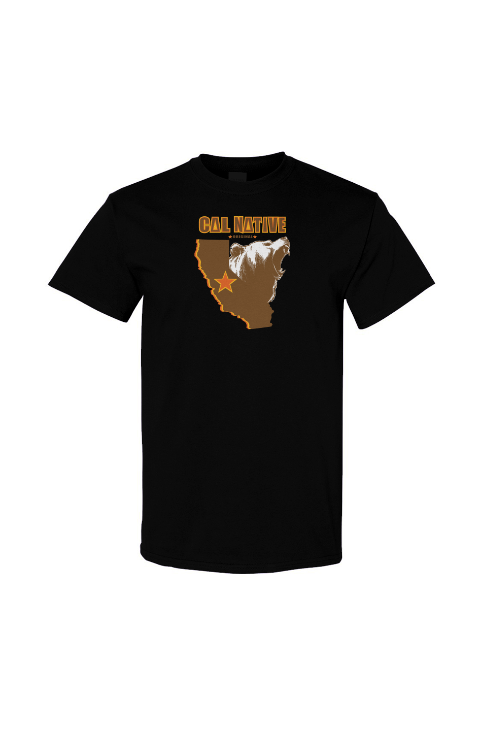 Retro California State Bear Gildan Cotton T Shirt
