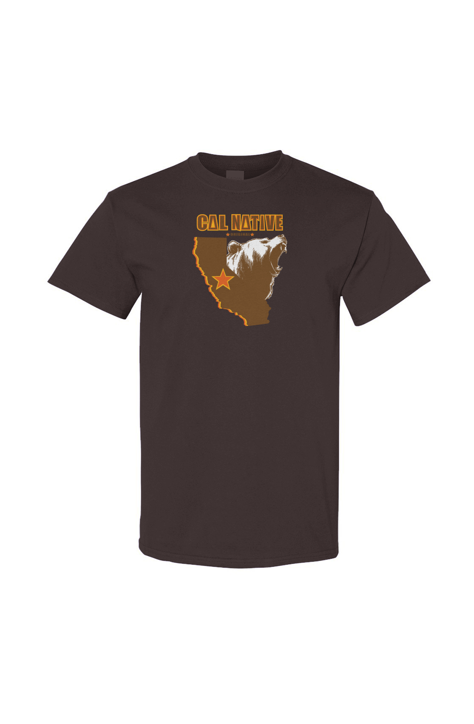 Retro California State Bear Gildan Cotton T Shirt