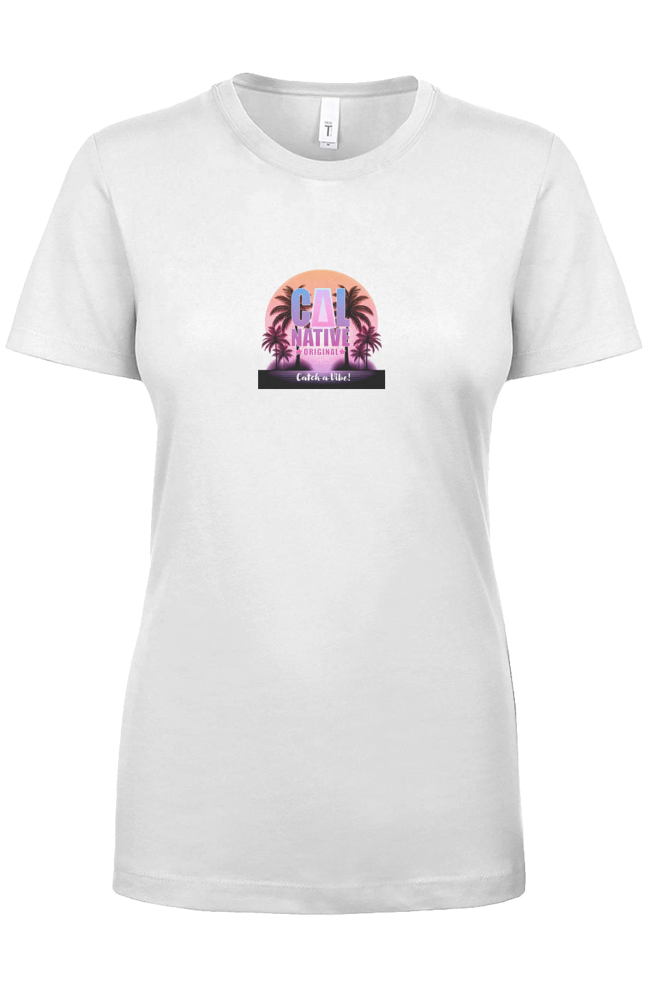 CNO- Catch a Vibe! Sun Palms Pink Womens Ideal Crew