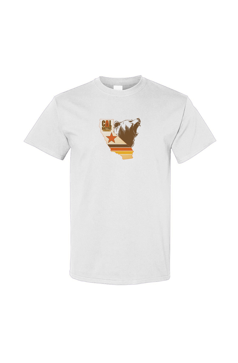 CNO Retro State Bear: Gildan Cotton T Shirt