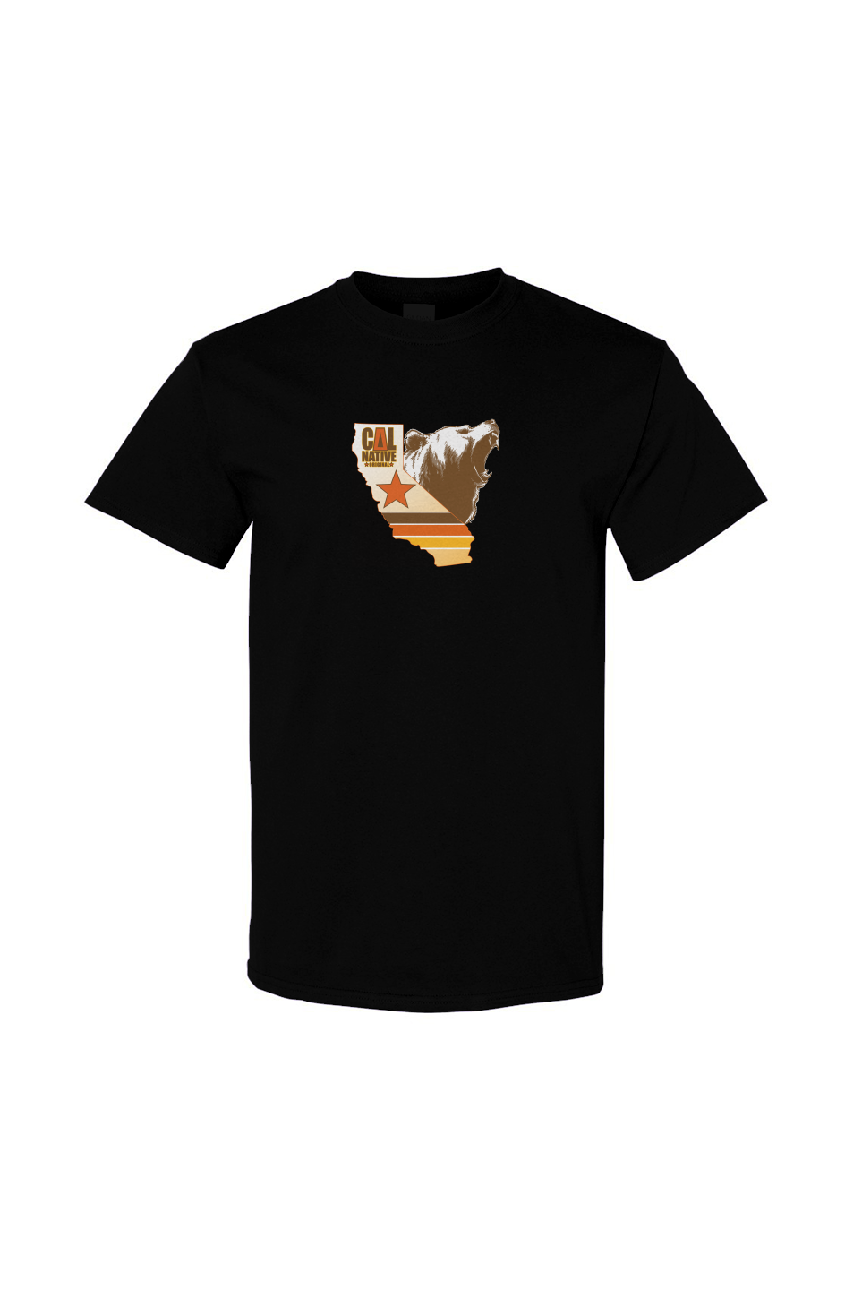 CNO Retro State Bear: Gildan Cotton T Shirt