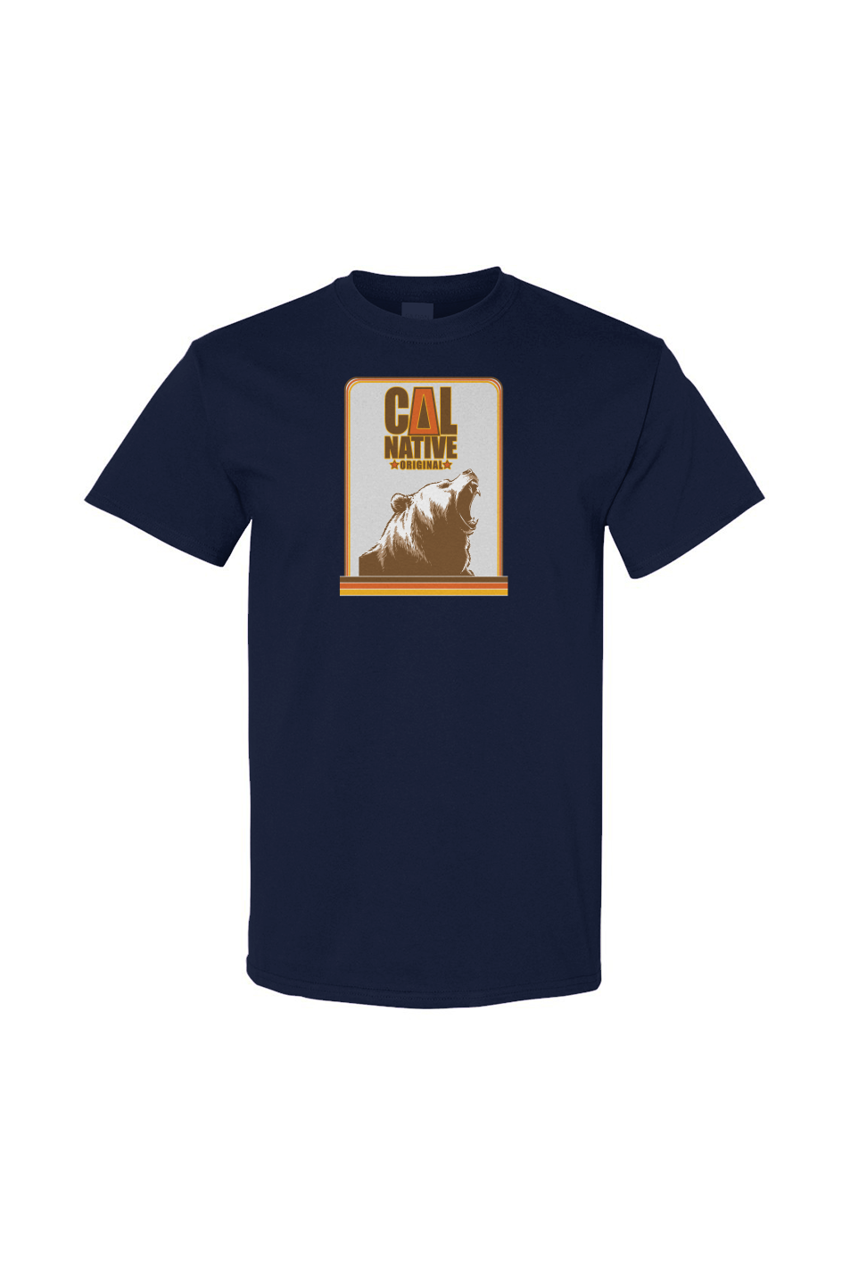 Retro Bear Statue Gildan Cotton T Shirt