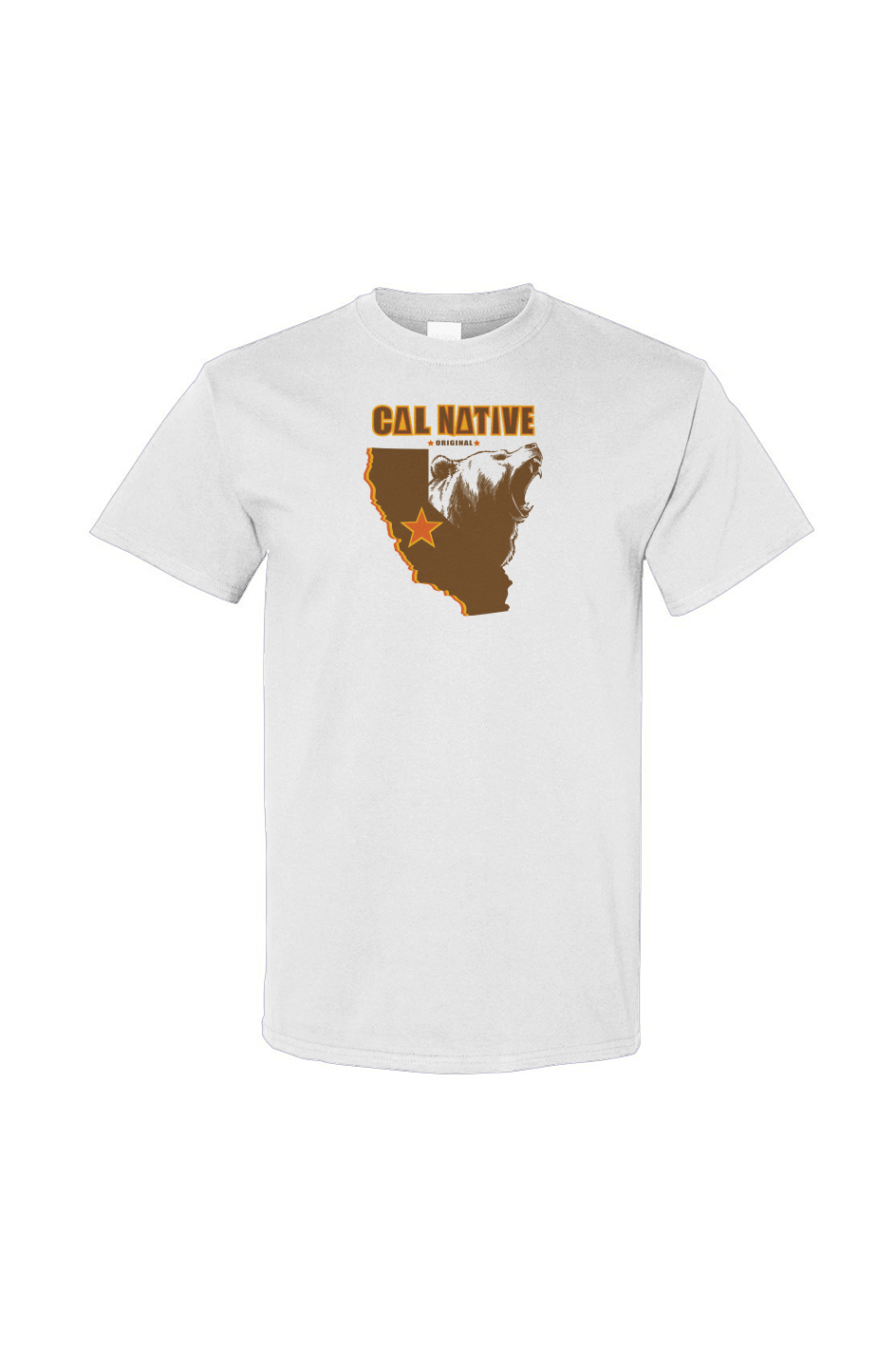 Retro California State Bear Gildan Cotton T Shirt